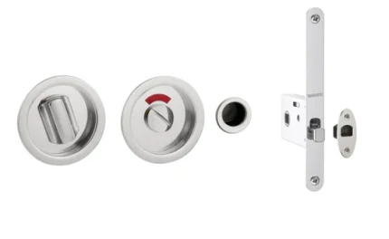 571 Round Sliding Door Lock Set (with indicator)